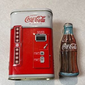 Vintage Coca-Cola Vintage Style Tin and Bottle Set Bank Pencil Sharpener